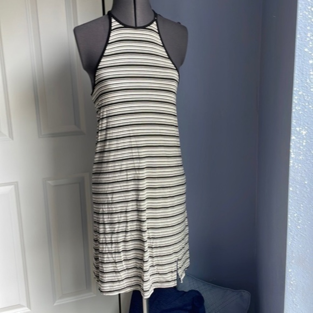 NWT American Eagle dress black and ivory cotton tank dress size small